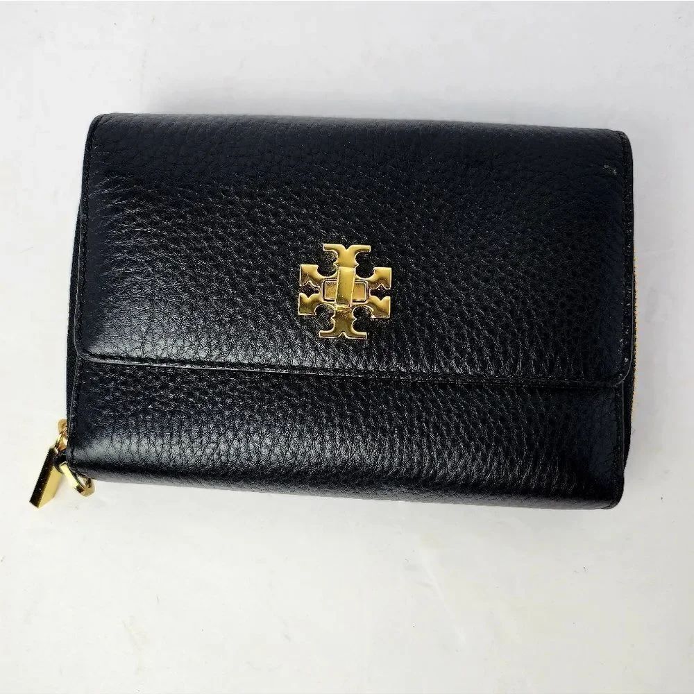 Tory Burch Kira Foldable Wallet LeatherâBlack Large 6.5x4.5
